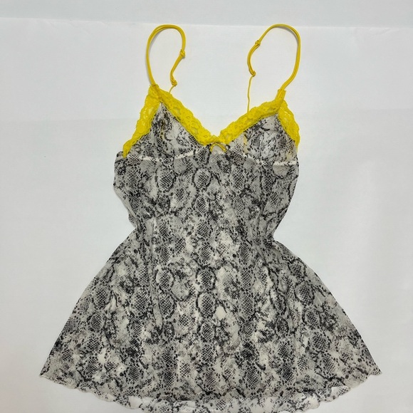 La Senza - y2k snakeskin sheer babydoll slip - size L - Picture 3 of 9